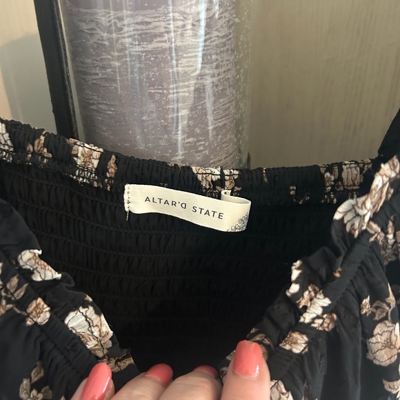 Floral Ruffled Dress Tunic - Picture 2 of 3